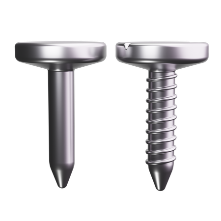 Clavo y tornillo  3D Icon