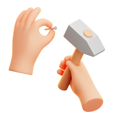 Clavos de pared  3D Icon