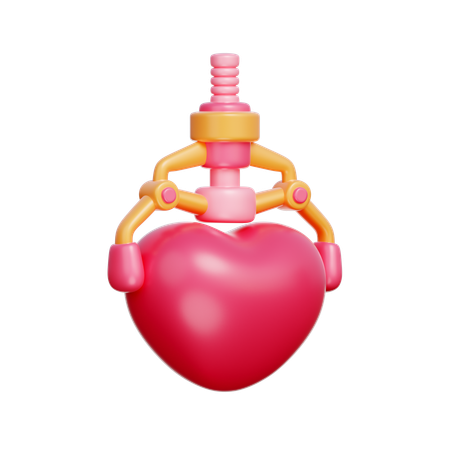 Claw crane machine holding heart  3D Icon