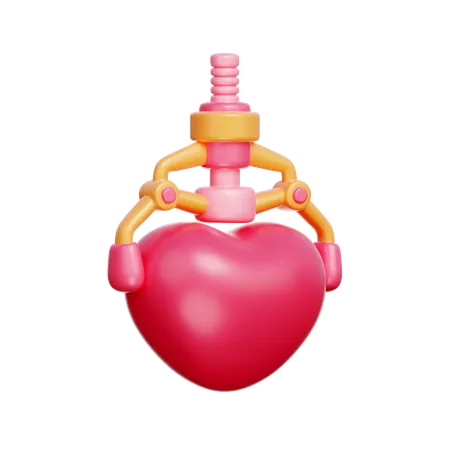 Claw crane machine holding heart  3D Icon