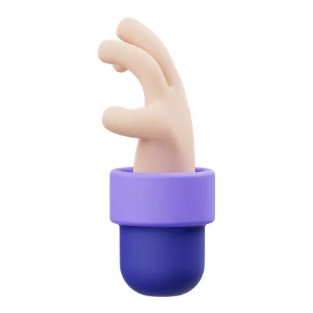 Claw Hand Gesture  3D Illustration