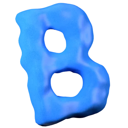 Clay letter B  3D Icon