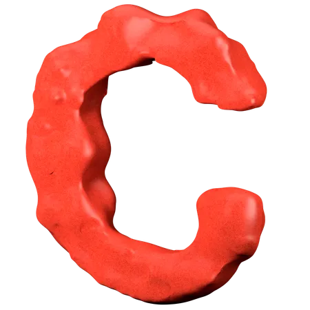 Clay Letter C Illustration In 3 D Design 3D Icon