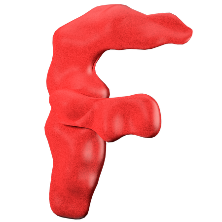Clay letter F  3D Icon