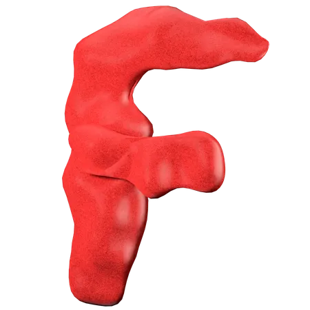 Clay letter F  3D Icon