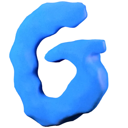 Clay letter G  3D Icon