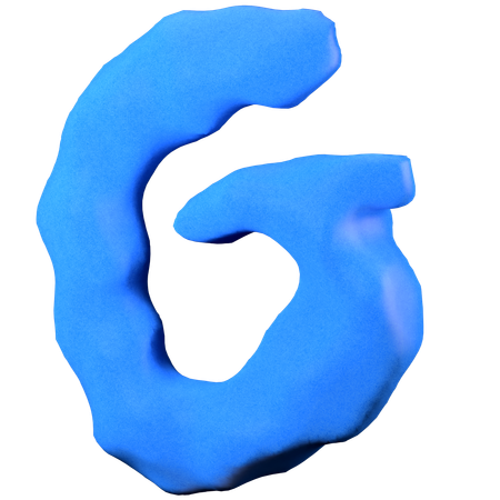 Clay letter G  3D Icon