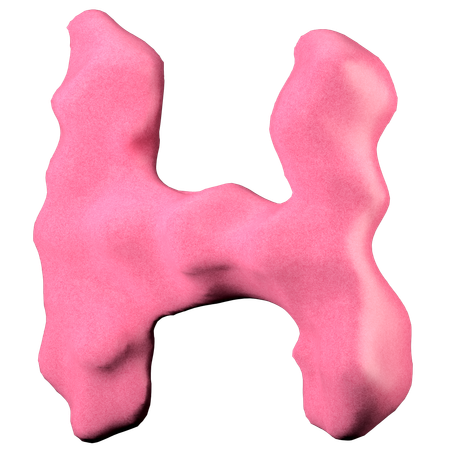 Clay letter H  3D Icon