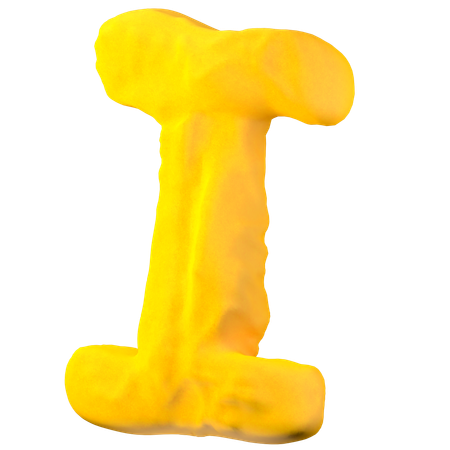 Clay letter I  3D Icon