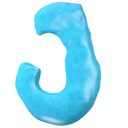 Clay letter J  3D Icon