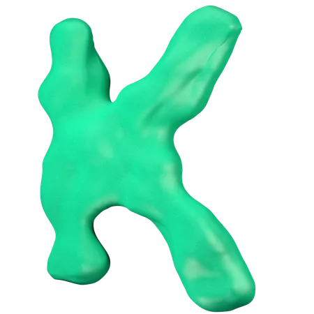 Clay letter K  3D Icon