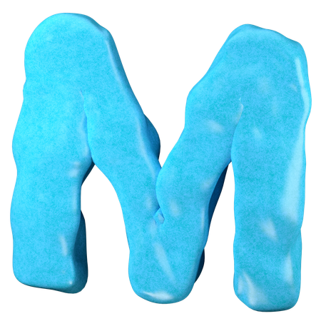 Clay letter M  3D Icon
