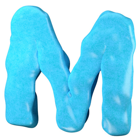 Clay letter M  3D Icon