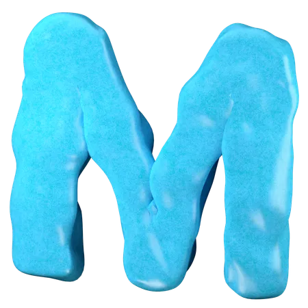 Clay letter M  3D Icon