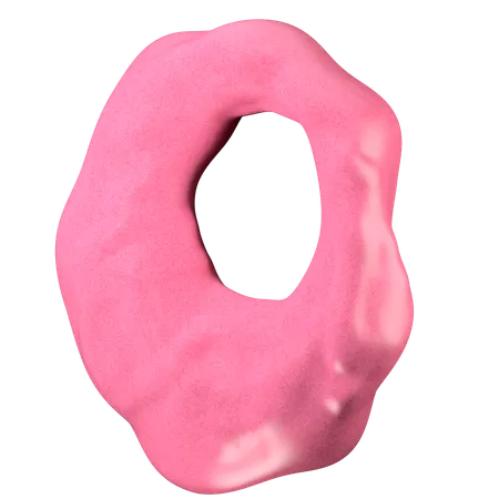 Clay letter O  3D Icon