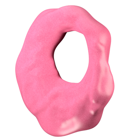 Clay letter O  3D Icon