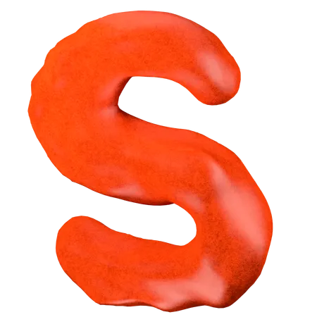 Clay letter S  3D Icon