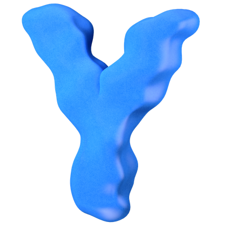 Clay letter Y  3D Icon