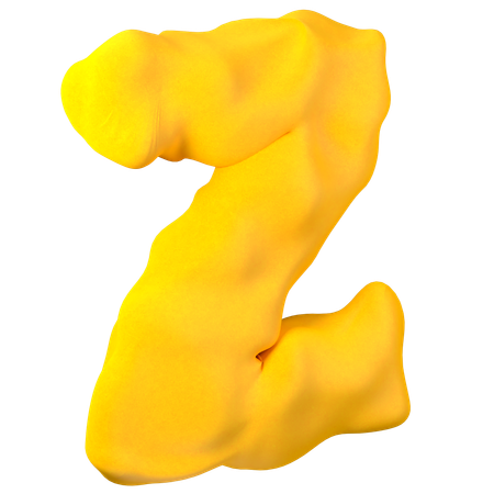 Clay letter Z  3D Icon