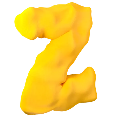 Clay letter Z  3D Icon
