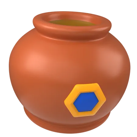 Clay Pot  3D Icon