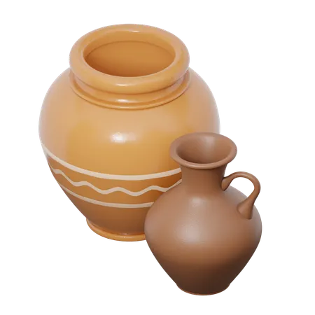 Clay Pot  3D Icon