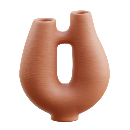 Clay Vase 3D Illustration