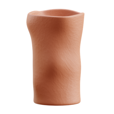 Clay Vase 3D Illustration