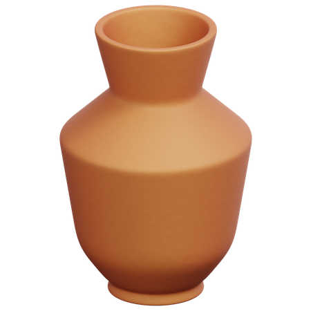 Clay Vase Pot  3D Icon