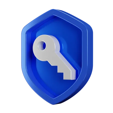 Clé du badge de sécurité  3D Icon