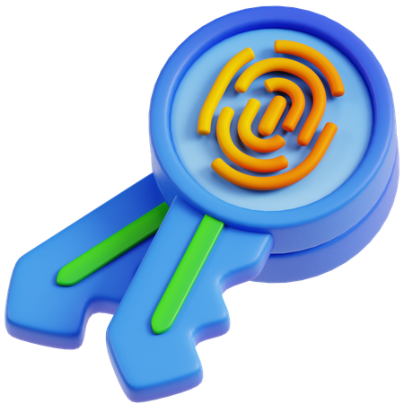 Clé biométrique  3D Icon