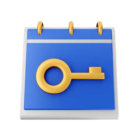 Calendrier clé  3D Icon