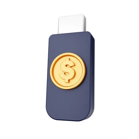 Clé USB en dollars  3D Icon