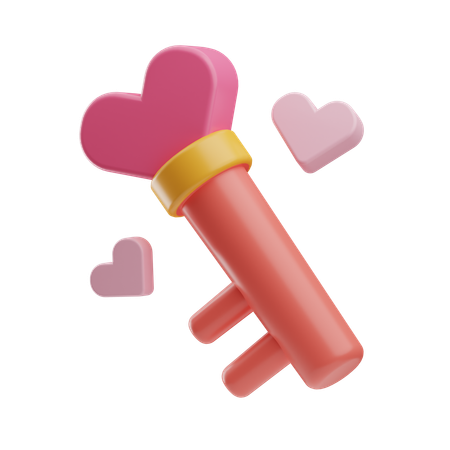 Clé d'amour  3D Icon