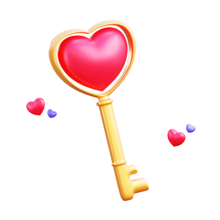 Clé d'amour  3D Icon