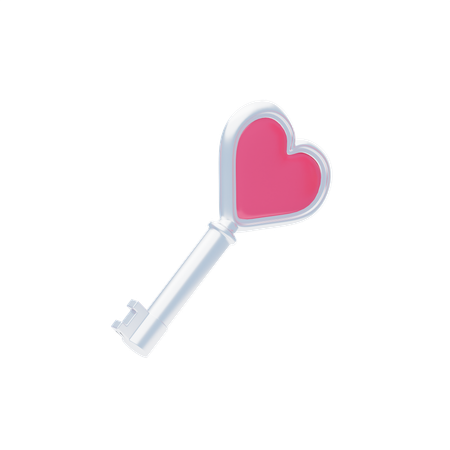 Clé d'amour  3D Icon