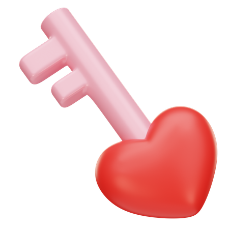 Clé d'amour  3D Icon