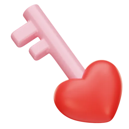 Clé d'amour  3D Icon