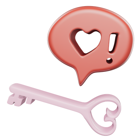 Clé d'amour  3D Icon