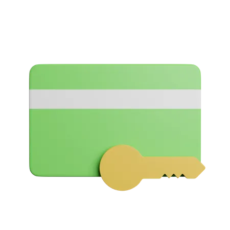 Clé de carte de paiement  3D Icon