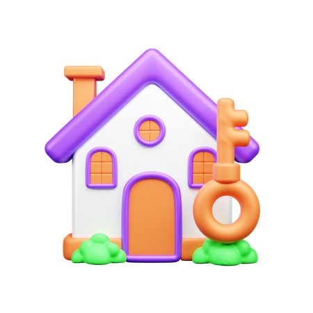 Clé de la maison  3D Icon