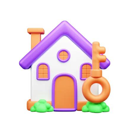 Clé de la maison  3D Icon