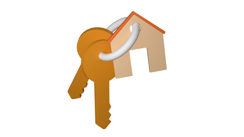 Clé de la maison  3D Icon