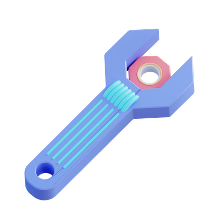 Clé et engrenage  3D Icon