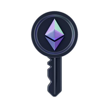 Clé Ethereum  3D Icon