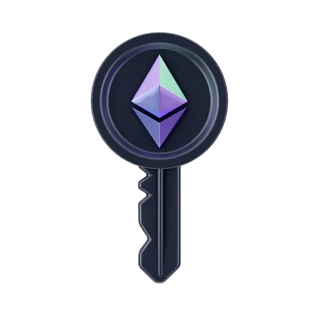 Clé Ethereum  3D Icon