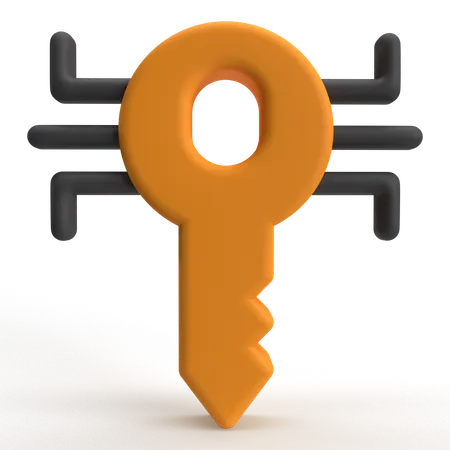 Clé numérique  3D Icon