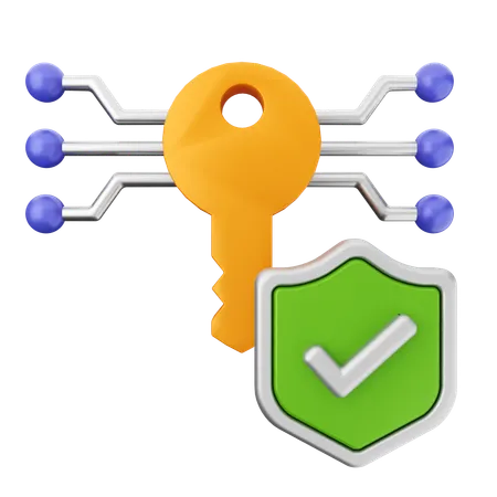 Protection de sécurité clé  3D Icon