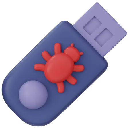 Clé USB infectée  3D Icon