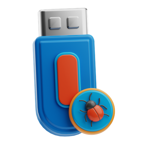 Clé USB infectée  3D Icon